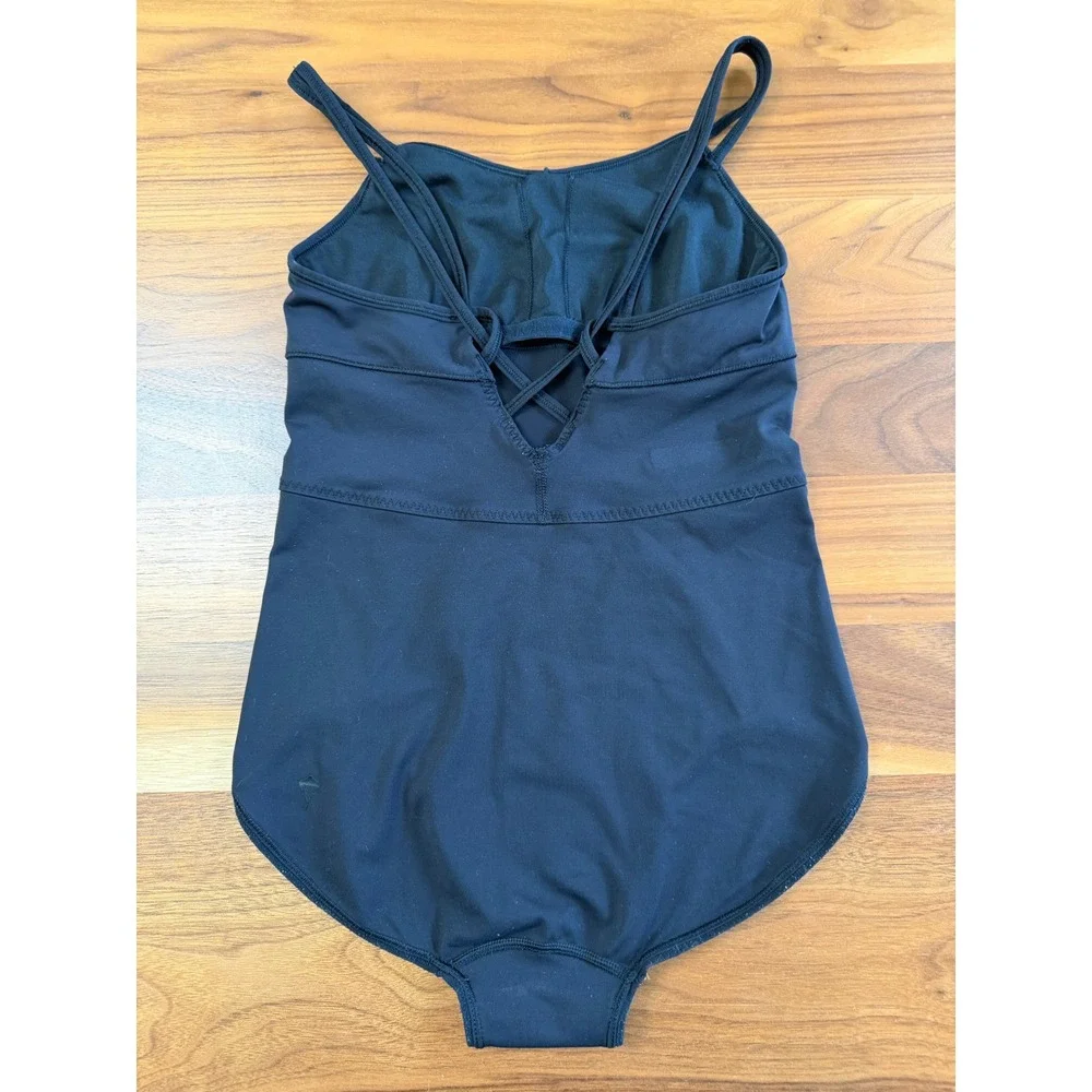 Ivivva Girls Leotard Size 14 Black Dance Ballet Gymnastics Athletic